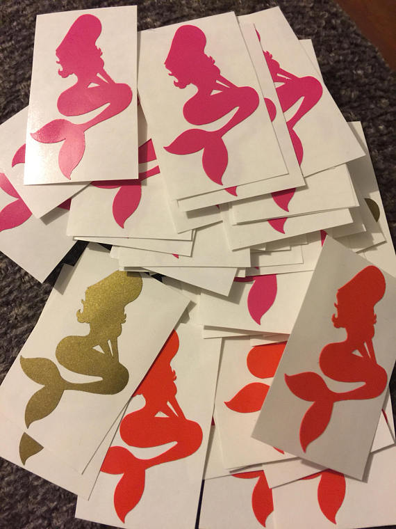 mermaid tanning stickers