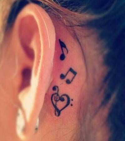 Tattoos behind the ear