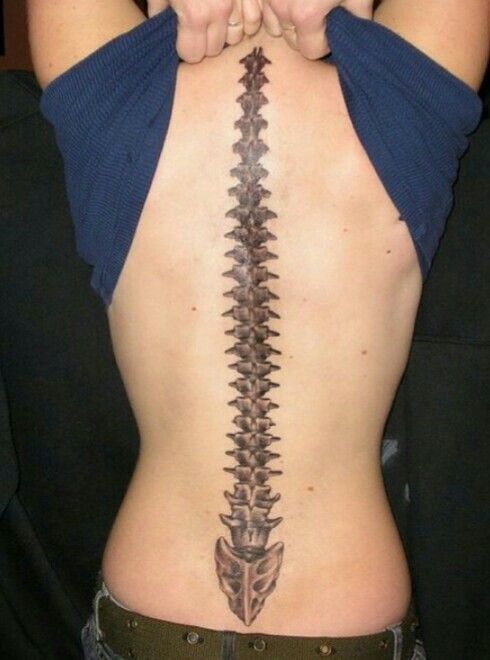 tattoos down the spine